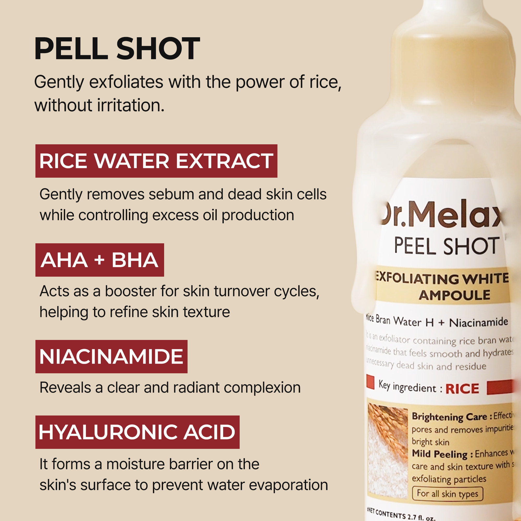 Peel Shot Glow White Rice Ampoule