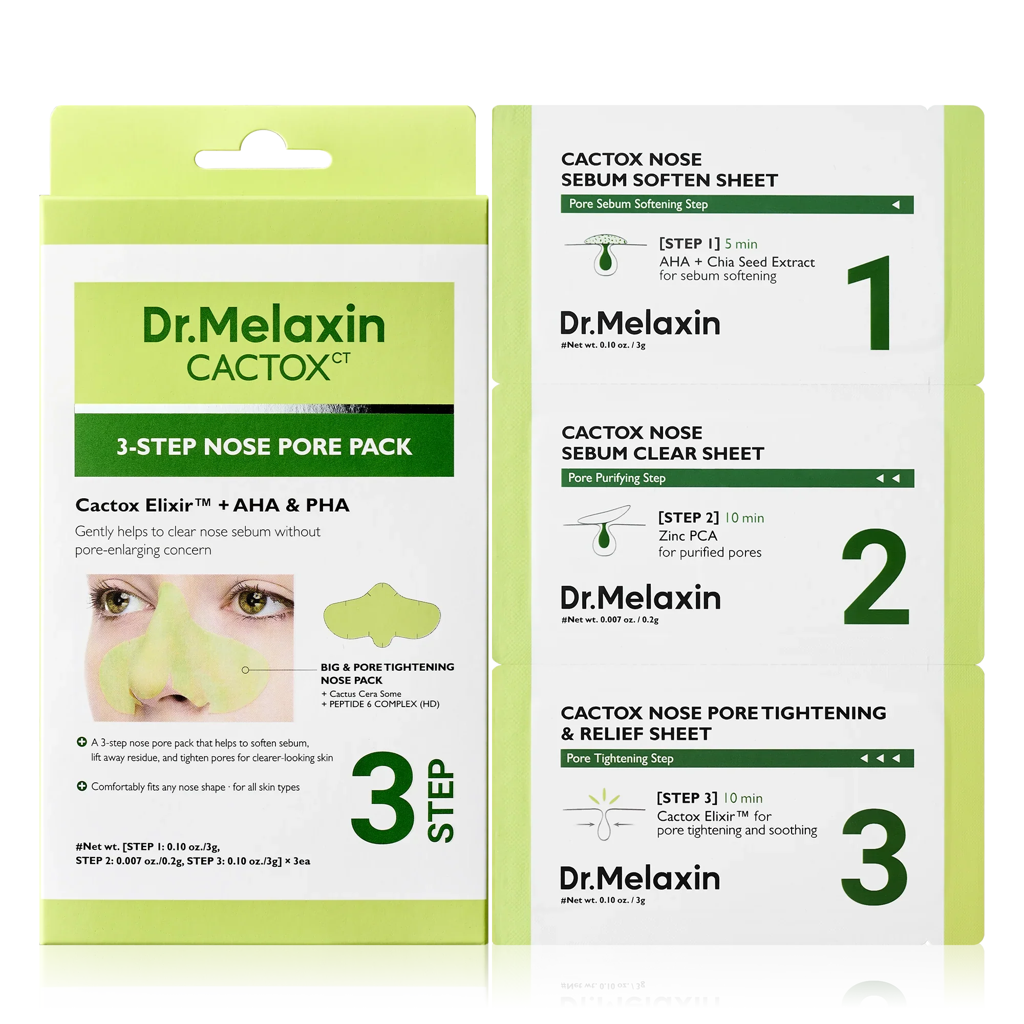CACTOX 3-Step Nose Mask Pack