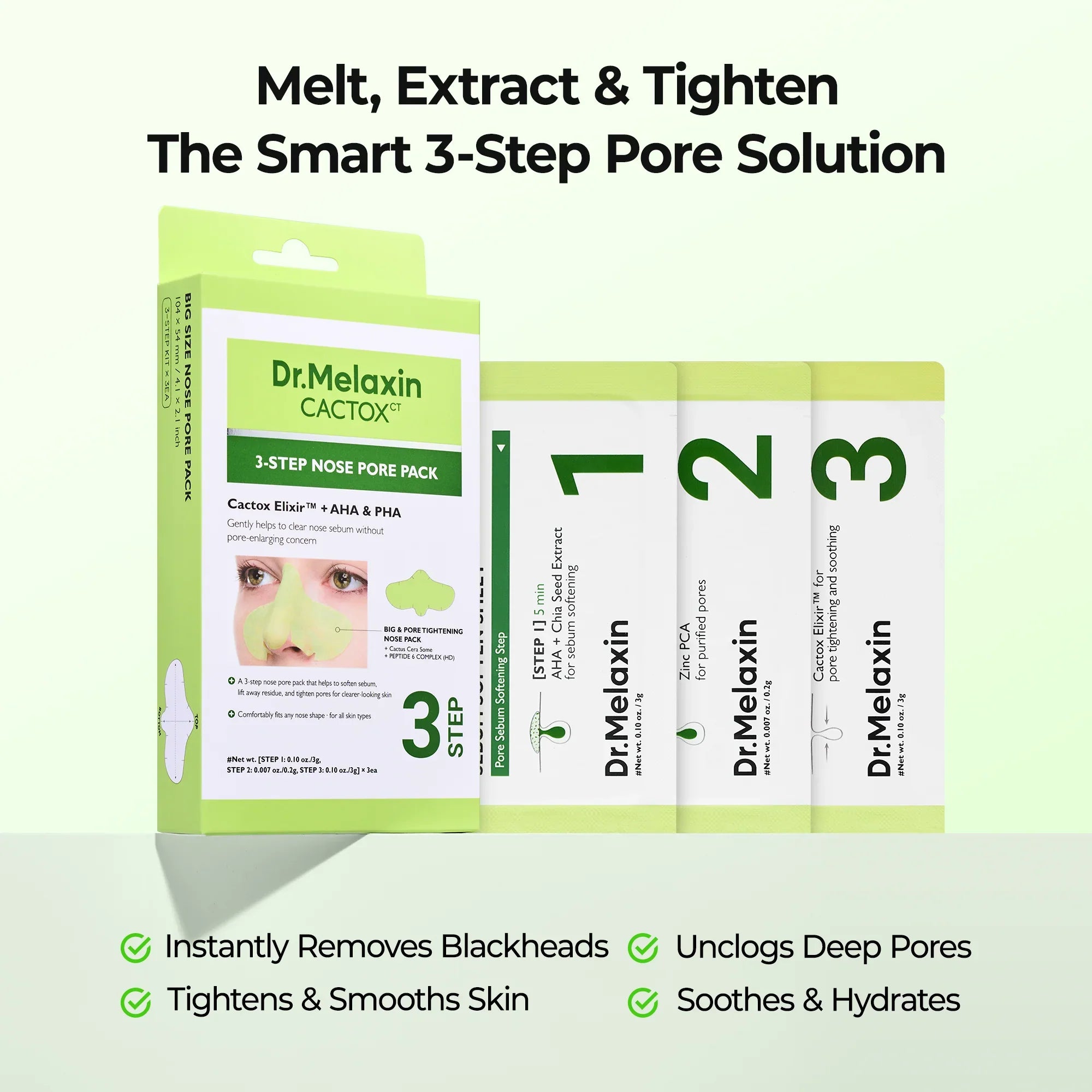 CACTOX 3-Step Nose Mask Pack